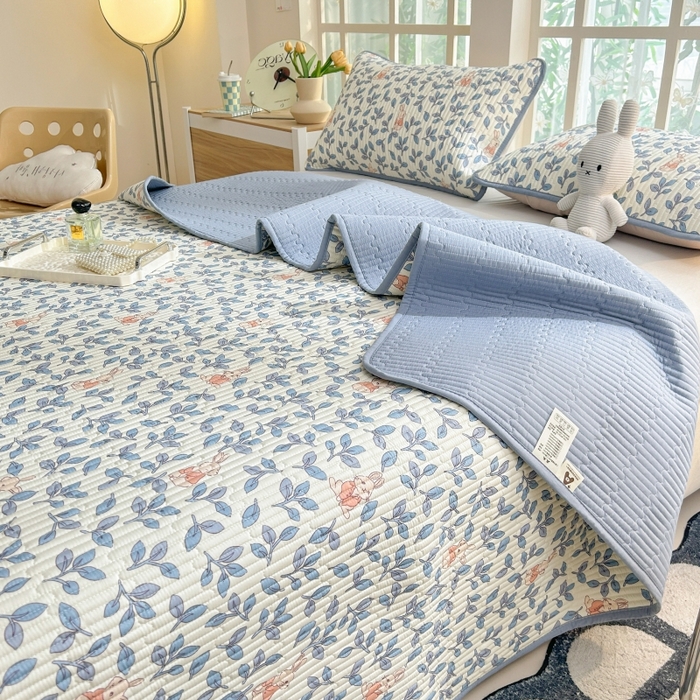 91家纺网 家纺一手货源 找家纺 恒尚居 2025新款全棉床盖床单小清新床垫床褥垫-跑量（四季款） 菲菲兔 2