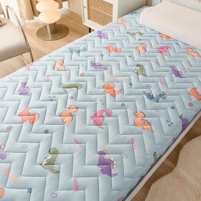 91家纺网 家纺一手货源 找家纺 亿丁点床垫 2025新款牛奶丝学生和地铺专用床垫 恐龙