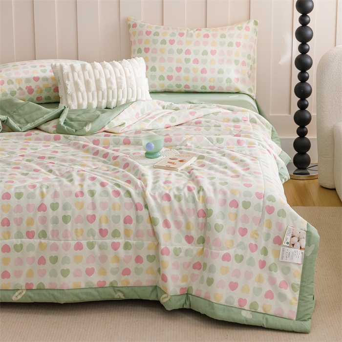 91家纺网 家纺一手货源 找家纺 恬思语家纺 2025新款全棉印花棉花夏被满天星