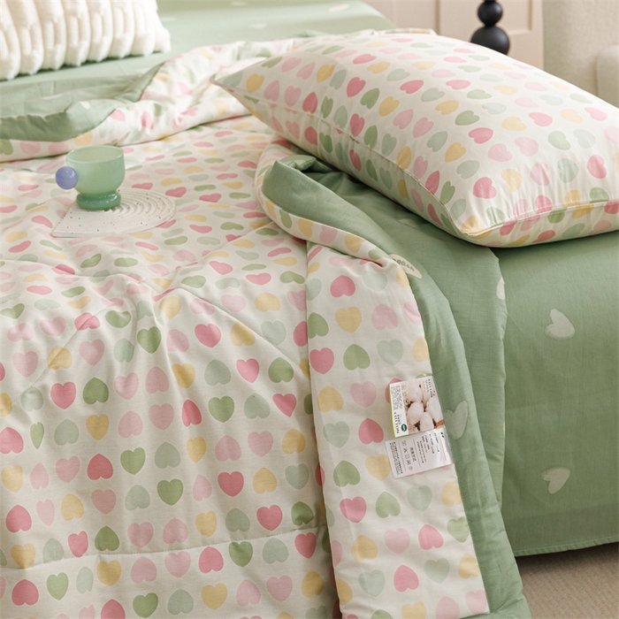 91家纺网 家纺一手货源 找家纺 恬思语家纺 2025新款全棉印花棉花夏被满天星