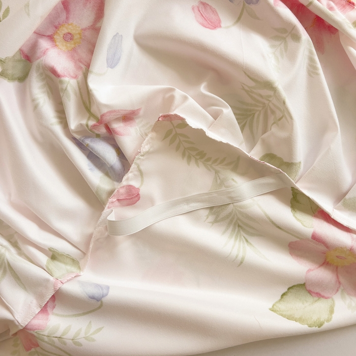 91家纺网 家纺一手货源 找家纺 极梦家纺（支持定制）  2025新款春秋130克加厚植物羊绒磨毛印花单床裙三件套 魅力山茶