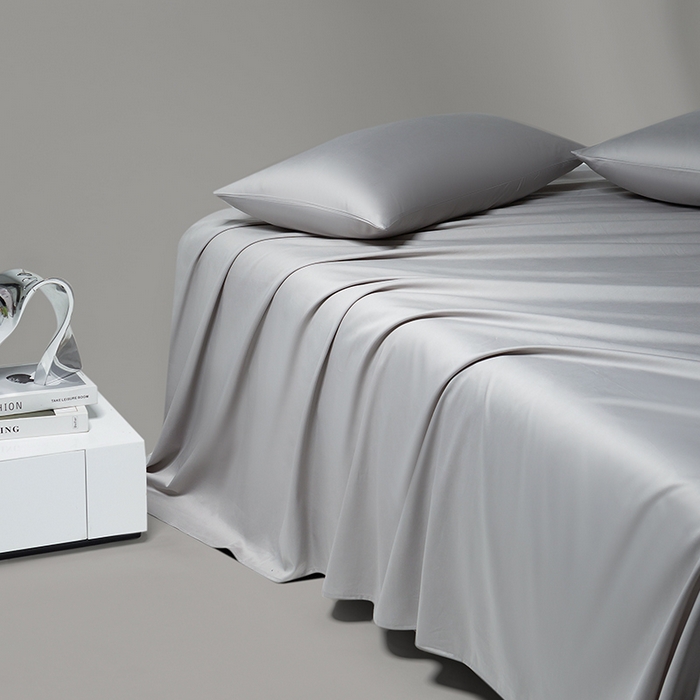 91家纺网 家纺一手货源 找家纺 蓝邻家纺 2025年新款全棉新疆长绒棉单品系列--床单 浅灰