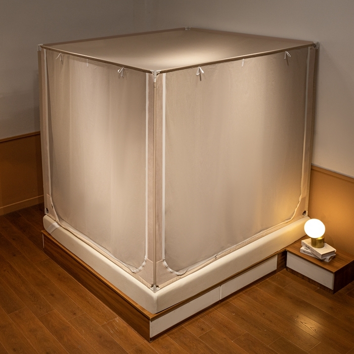 91家纺网 家纺一手货源 找家纺 飞轮海 2025新款全包遮光防蚊蚊帐Z31 香槟