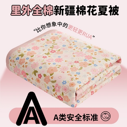 91家纺网 家纺一手货源 找家纺 （总）暖阳【同款地板价】【A类送质检】2025新款印花全棉棉花夏被纯棉空调被