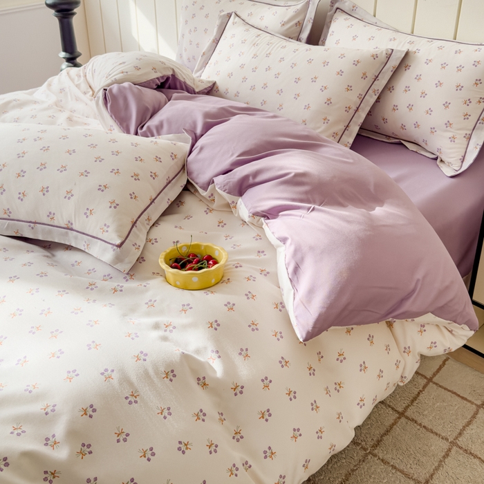 91家纺网 家纺一手货源 找家纺 可思家纺2025新款可思-简单款双层纱套件 花束