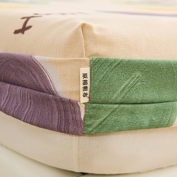 91家纺网 家纺一手货源 找家纺 棉乐町家居  2025新款原棉粗布床笠 暖心绒语