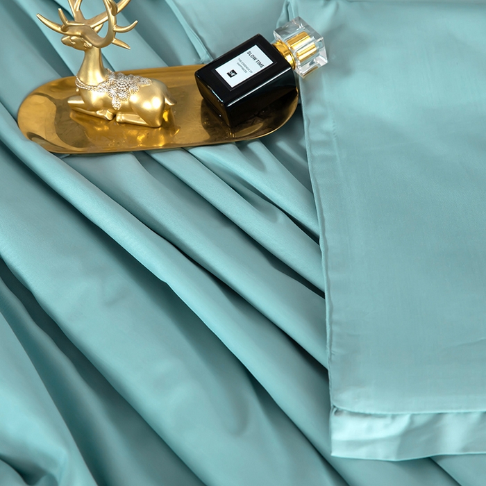 91家纺网 家纺一手货源 找家纺 天瑜家纺 2025新款纯色天丝夏被 海洋蓝