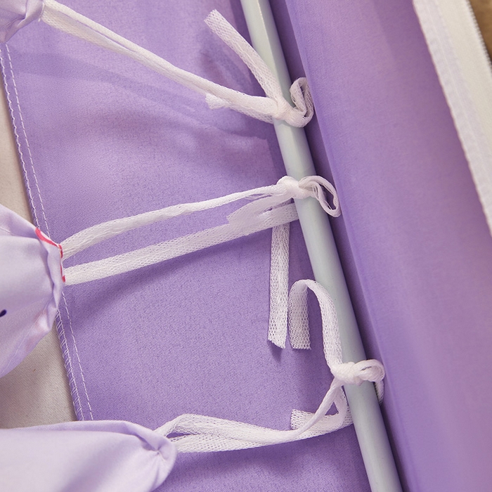 91家纺网 家纺一手货源 找家纺 迪凡保罗蚊帐 2025新款2504专版印花遮光帘上下铺子母蚊帐-城堡款 紫色甜心