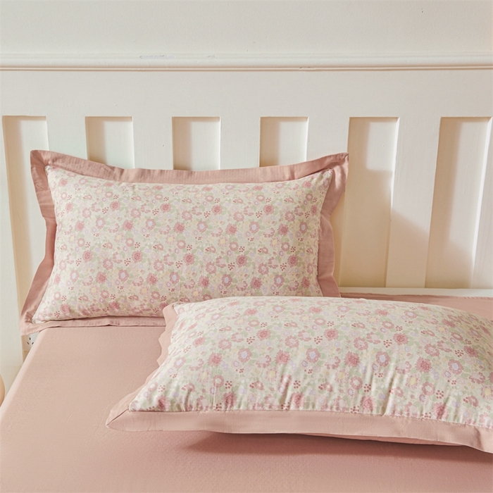 91家纺网 家纺一手货源 找家纺 （总）缦彩 【加微信送买家秀】2025新款母婴级双层纱宽边床单四件套