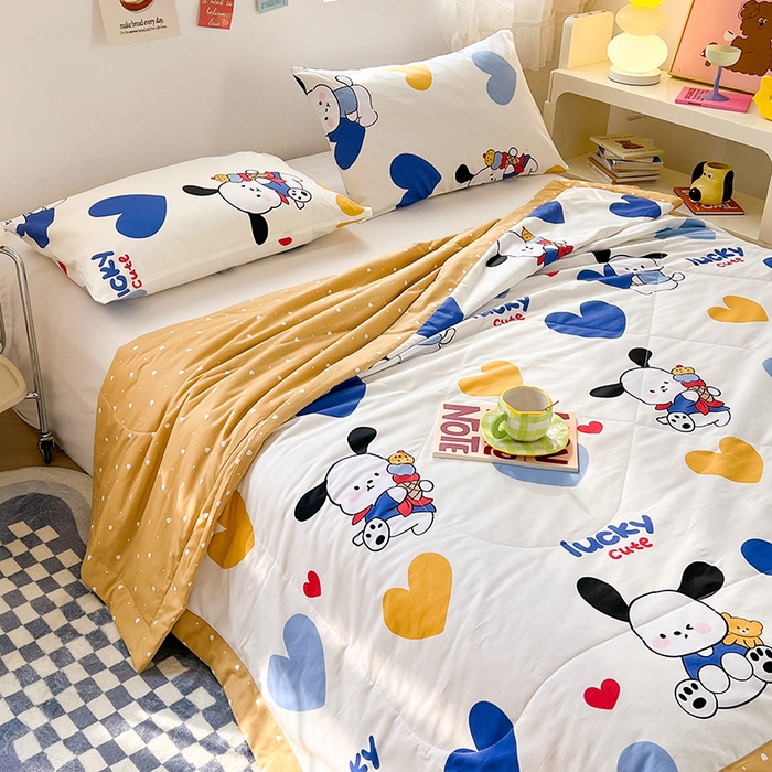 91家纺网 家纺一手货源 找家纺 尊妙被业 2025新款里外全棉印花棉花被纯棉夏被夏凉被全棉棉花夏凉被咯咯狗