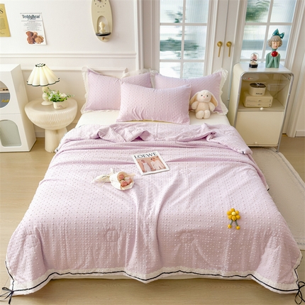 91家纺网 家纺一手货源 找家纺 （总）五月家纺 2025新款四层纱按摩豆豆呗泡泡夏被子被芯