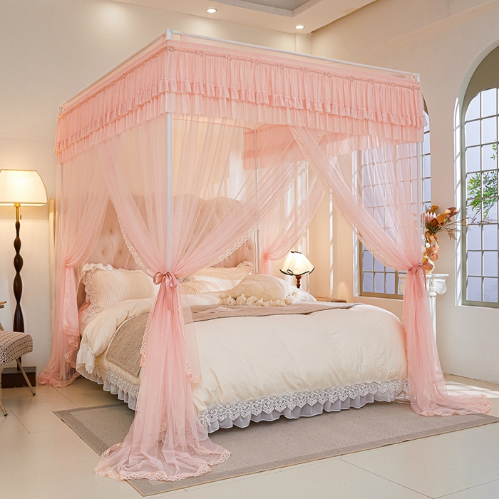 91家纺网 家纺一手货源 找家纺 梦尔佳 2025新款落地款蚊帐-赏心悦目系列860型号 藕玉