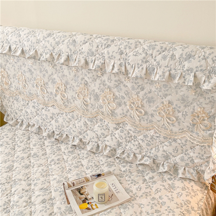 91家纺网 家纺一手货源 找家纺 十个点2025新款亲肤夹棉床头罩 靘芲（qinghua）