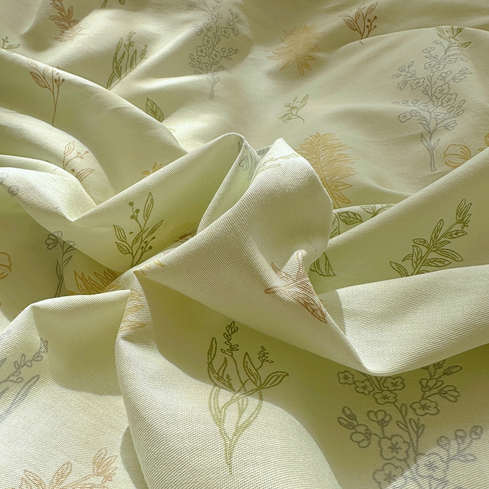 91家纺网 家纺一手货源 找家纺 美梦家纺 2025新款A类全棉13372花边床盖四件套-白边 白边-萱草