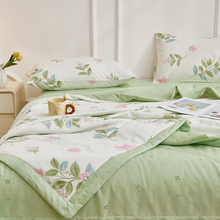 91家纺网 家纺一手货源 找家纺 尊妙被业 2025新款里外全棉印花棉花被纯棉夏被夏凉被全棉棉花夏凉被花之蔓