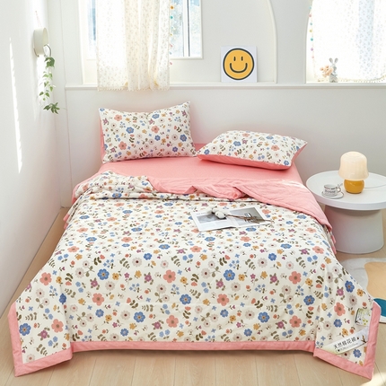 91家纺网 家纺一手货源 找家纺 （总）黛妮雅 2025新款里外全棉印花棉花被纯棉夏被夏凉被空调被 夏被四件套