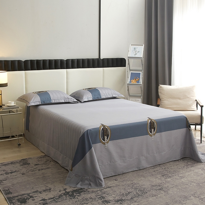 91家纺网 家纺一手货源 找家纺 启航家居2025新款春夏直播爆款全棉大版印花四件套 美式情调