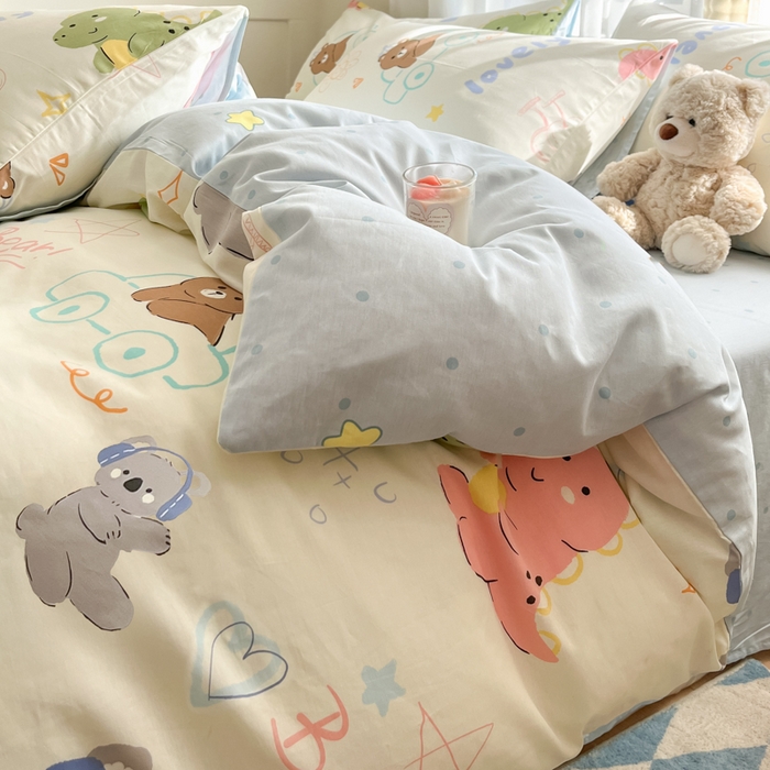 91家纺网 家纺一手货源 找家纺 吉象家纺 2025新款高支密全棉印花四件套12868跑量款 音乐考拉