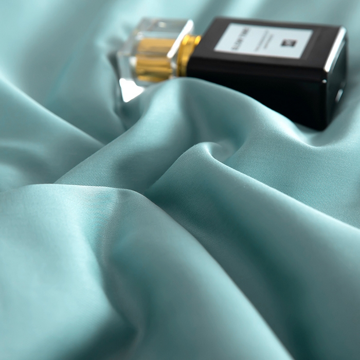 91家纺网 家纺一手货源 找家纺 天瑜家纺 2025新款纯色天丝夏被 海洋蓝