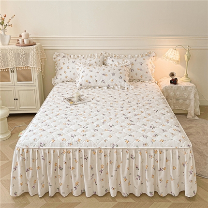 91家纺网 家纺一手货源 找家纺 （总）十个点2025新款针织棉 夹棉床笠式床裙床头罩系列 