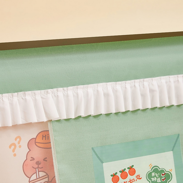 91家纺网 家纺一手货源 找家纺 迪凡保罗蚊帐 2025新款2504专版印花遮光帘上下铺子母蚊帐-城堡款 呆萌豚豚