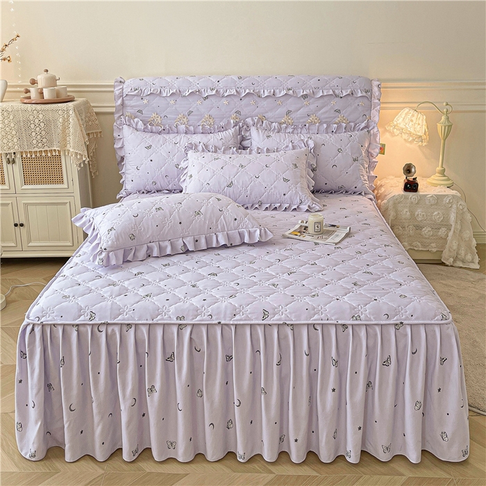 91家纺网 家纺一手货源 找家纺 十个点2025新款亲肤夹棉床头罩 月亮之上