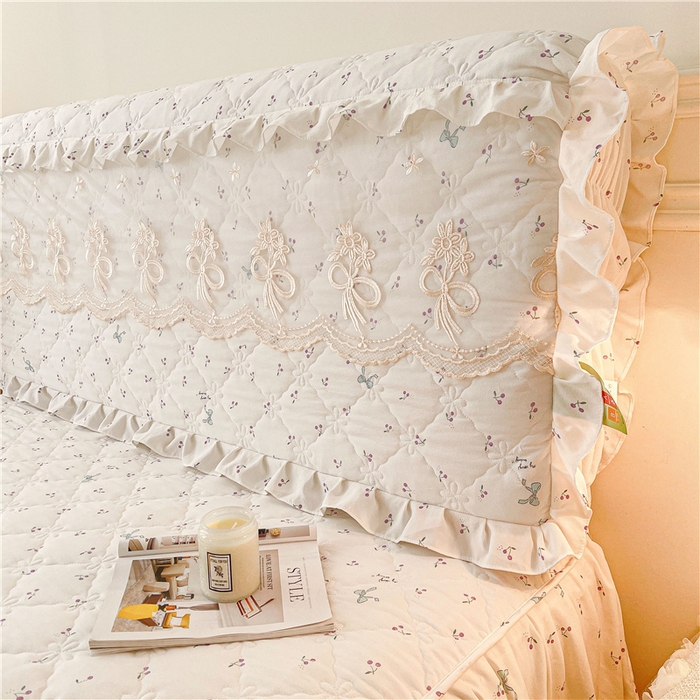 91家纺网 家纺一手货源 找家纺 十个点2025新款亲肤夹棉床头罩 樱桃结