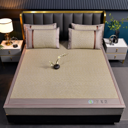 91家纺网 家纺一手货源 找家纺 （总）小牛席业 2025新款加厚款-经典艾草养生席凉席藤席冰藤席冰丝席竹席草席空调席乳胶席豆豆席