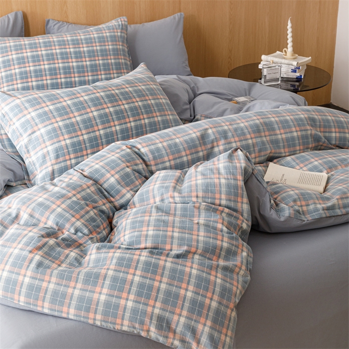 91家纺网 家纺一手货源 找家纺 （总）趣色家纺 2025新款全棉色织水洗棉四件套