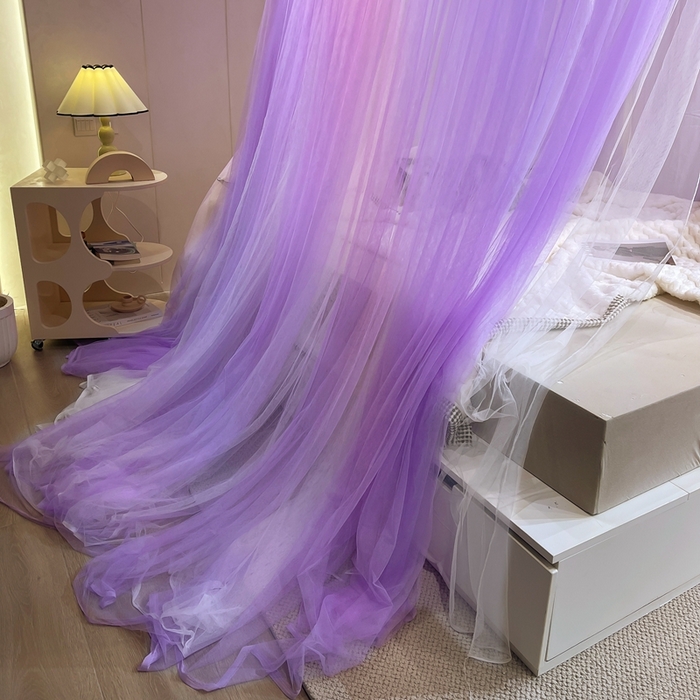 91家纺网 家纺一手货源 找家纺 宝莱利 2025年新款圆顶吊顶蚊帐-唯美 香芋紫