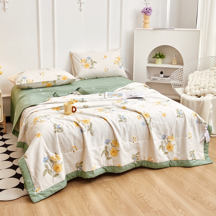 91家纺网 家纺一手货源 找家纺 尊妙被业 2025新款里外全棉印花棉花被纯棉夏被夏凉被全棉棉花夏凉被花样晨熙