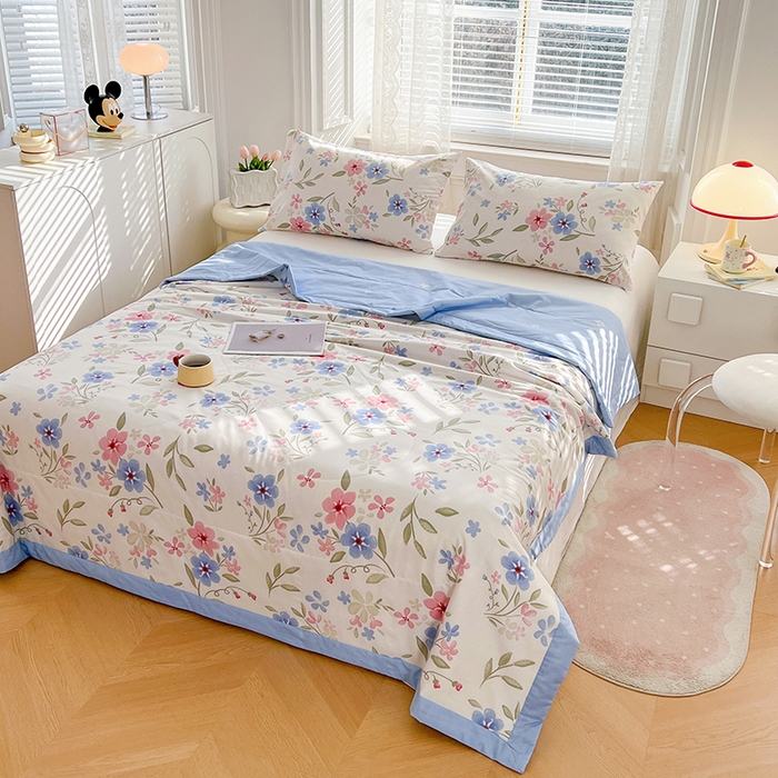 91家纺网 家纺一手货源 找家纺 尊妙被业 2025新款里外全棉印花棉花被纯棉夏被夏凉被全棉棉花夏凉被繁花舒暖