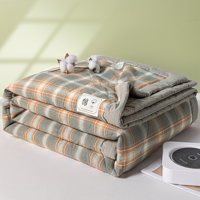 91家纺网 家纺一手货源 找家纺 爱屋及屋  2025新款无印风被子被芯夏凉被空调被 简兮灰