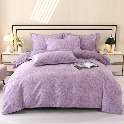 橘姿 2025升级喷气磨毛四件套加厚直播 嘉柏俪紫