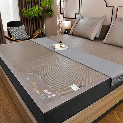 小牛席业 2025新款小苍兰冰藤-双面席系列凉席藤席冰藤席冰丝席竹席草席空调席乳胶席豆豆席 小苍兰清香冰藤席-香槟