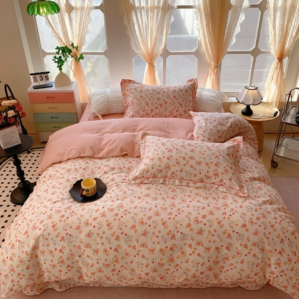 奈萝家纺 2025新款亲肤小清新全棉四件套 浪漫定义