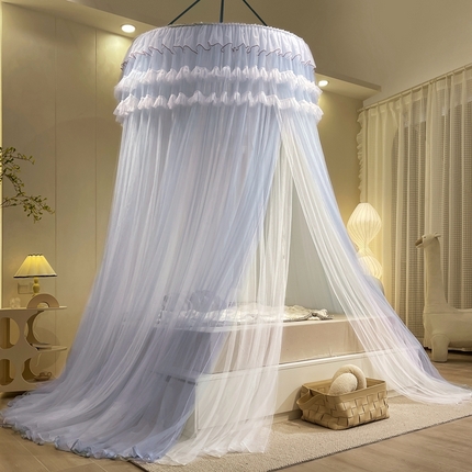 宝莱利 2025年新款圆顶吊顶蚊帐-唯美 灰蓝色