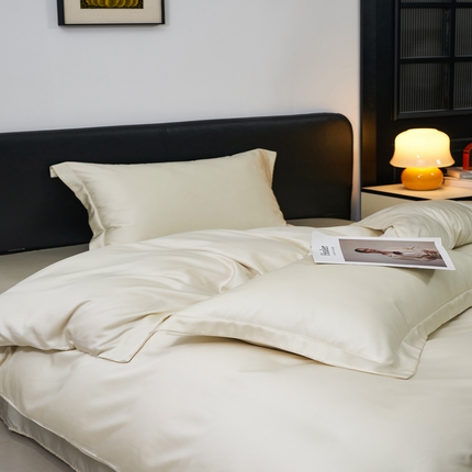 顾家家居  2025新款纯色兰精天丝四件套 芝士黄