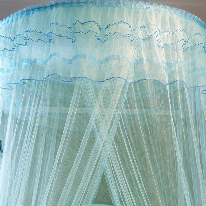 91家纺网 家纺一手货源 找家纺 宝莱利 2025年新款圆顶吊顶蚊帐-公主梦圆顶 水绿