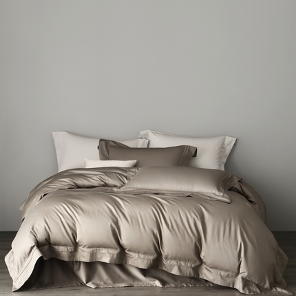 91家纺网 家纺一手货源 找家纺 （总）佳汐蓝家纺  2025新款极致简约质感埋绳全棉四件套-漫野观夏