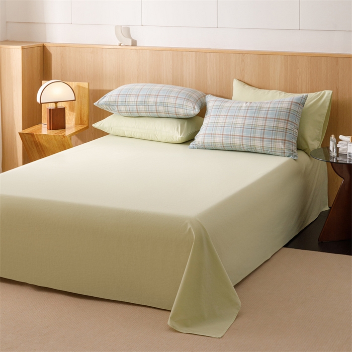 91家纺网 家纺一手货源 找家纺 趣色家纺 2025新款全棉色织水洗棉四件套 春风曲