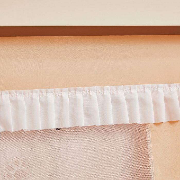 91家纺网 家纺一手货源 找家纺 迪凡保罗蚊帐 2025新款2504专版印花遮光帘上下铺子母蚊帐-城堡款 调皮狗