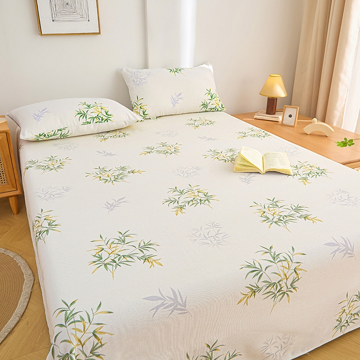 91家纺网 家纺一手货源 找家纺 棉乐町家居 2025年新款印花原棉标老粗布床单花漾