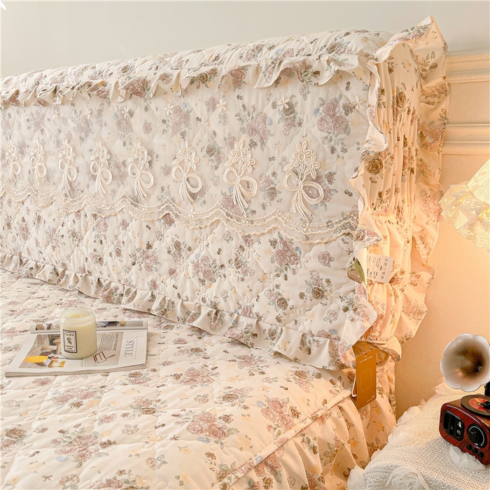 91家纺网 家纺一手货源 找家纺 十个点2025新款亲肤夹棉床头罩 花香四季