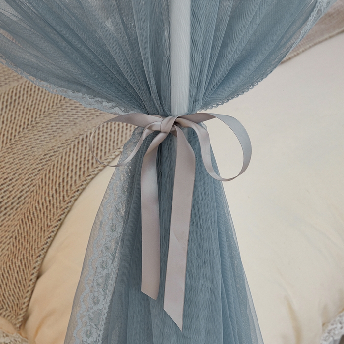 91家纺网 家纺一手货源 找家纺 梦尔佳 2025新款落地款蚊帐-赏心悦目系列860型号 五彩缤纷:蓝灰