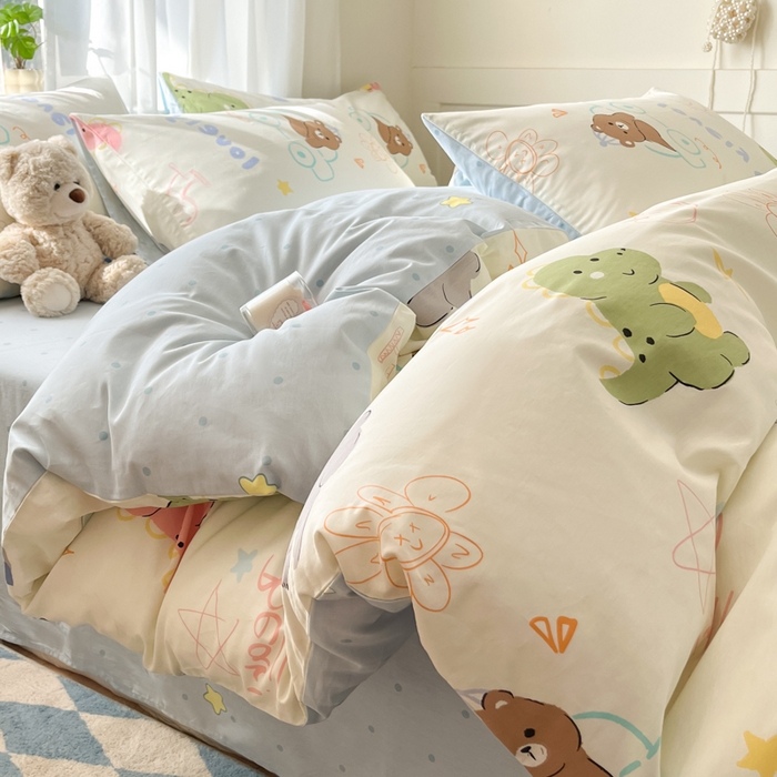 91家纺网 家纺一手货源 找家纺 吉象家纺 2025新款高支密全棉印花四件套12868跑量款 音乐考拉