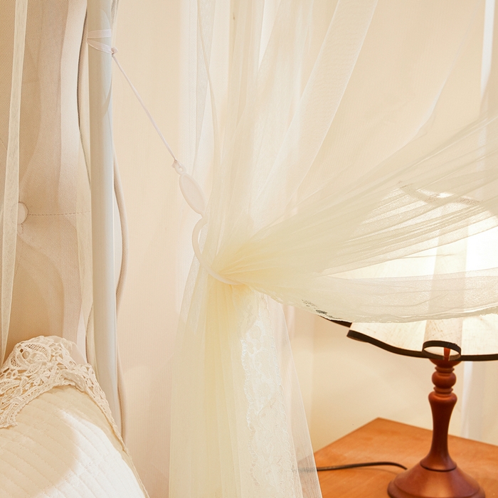 91家纺网 家纺一手货源 找家纺 梦尔佳 2025新款落地款蚊帐-赏心悦目系列860型号 米黄