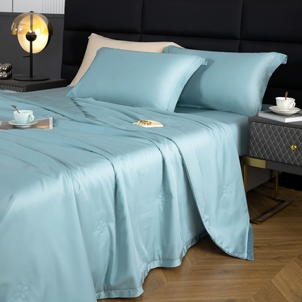 91家纺网 家纺一手货源 找家纺 天瑜家纺 2025新款纯色天丝夏被 纯  伊兰