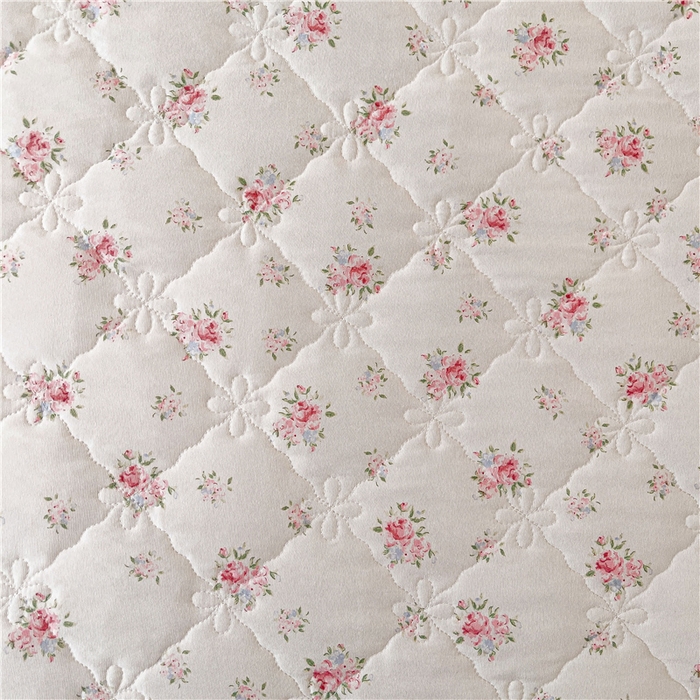 91家纺网 家纺一手货源 找家纺 十个点2025新款针织棉 夹棉床笠式床裙床头罩系列  花儿朵朵