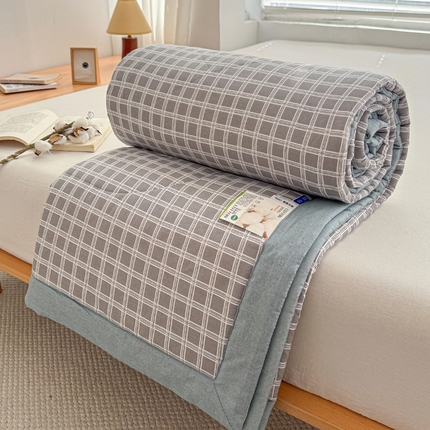 91家纺网 家纺一手货源 找家纺 （总）金泰莱 2025新款里外全棉手包边棉花夏被